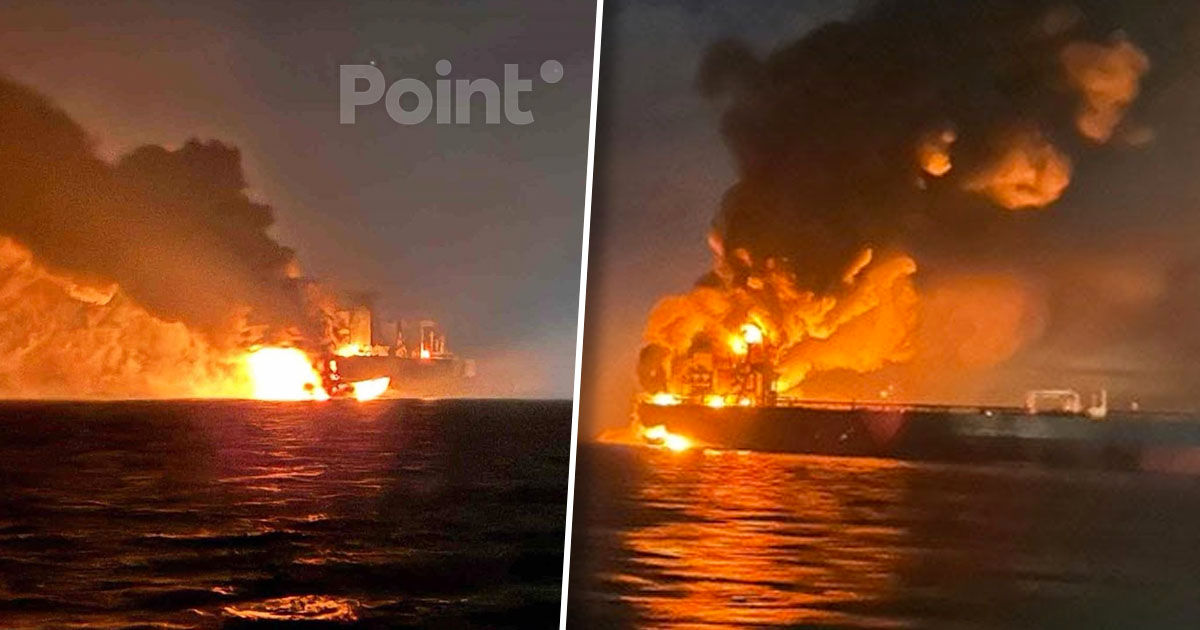 Deja două petroliere sancționate din flota din umbră a Rusiei ard în Marea Neagră.
