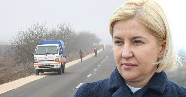 Влах проинспектировала дорогу на Джолтай: выделено еще 14,5 миллиона леев. Коллаж: Point.md