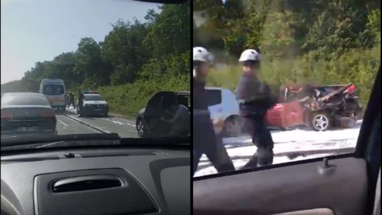 На Балканском шоссе произошла авария с участием трех автомобилей.