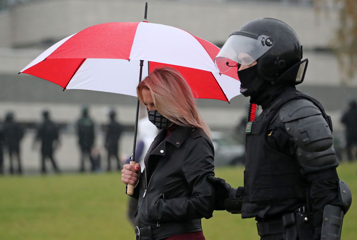 Правозащитники насчитали почти 600 задержанных на акциях в Белоруссии. Фото: interfax.ru.