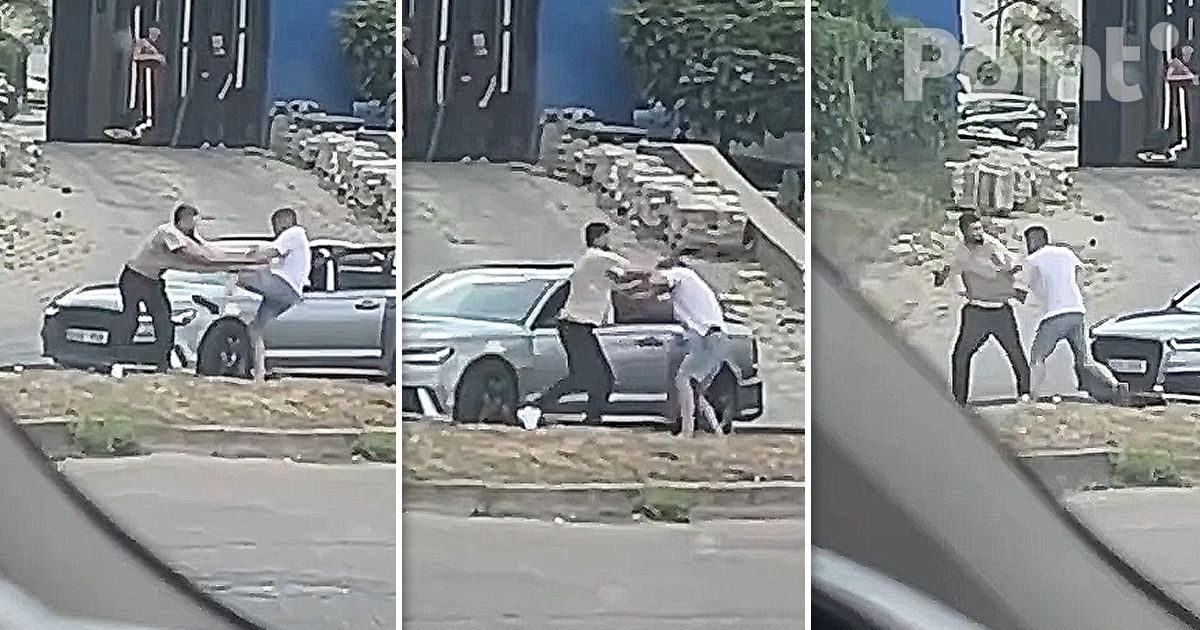 Драка двух водителей в Кишиневе попала на видео.