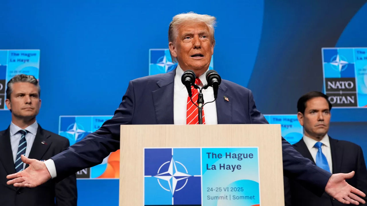 Casa Albă a publicat o înregistrare video cu vizita lui Trump la summitul NATO de la Haga: Tăticul a ajuns acasă.