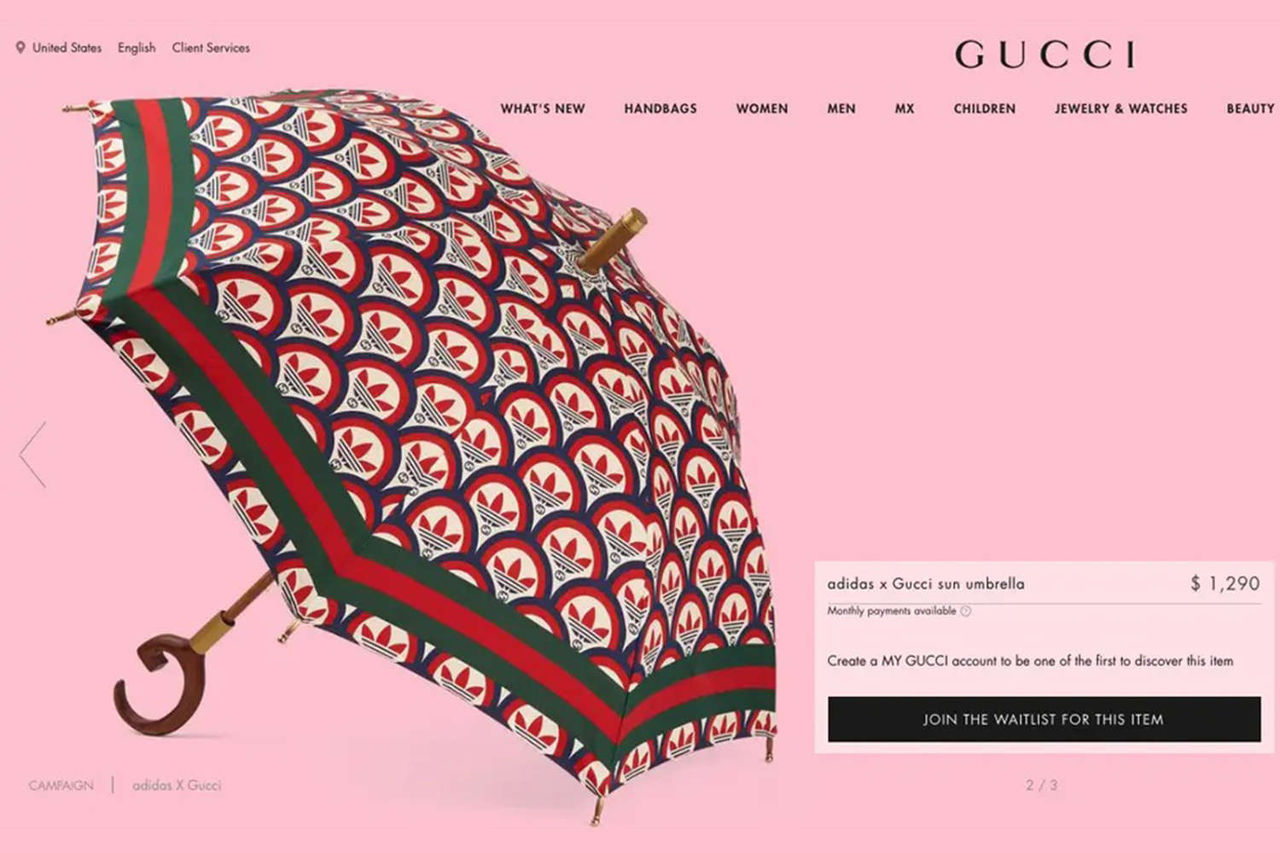 В Китае возмущены: Gucci и Adidas продают «бесполезный» зонт за $1600.