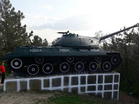 Социалисты завершили акцию по благоустройству советского танка-памятника.