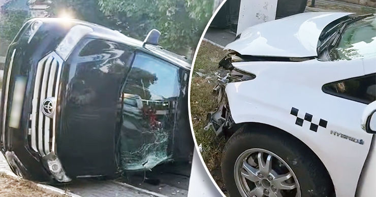 Автомобиль, принадлежащий посольству Грузии, попал в аварию в столице.