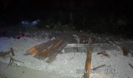 O căruţă, lovită în plin de un autocamion la Soroca. Foto: IP Soroca