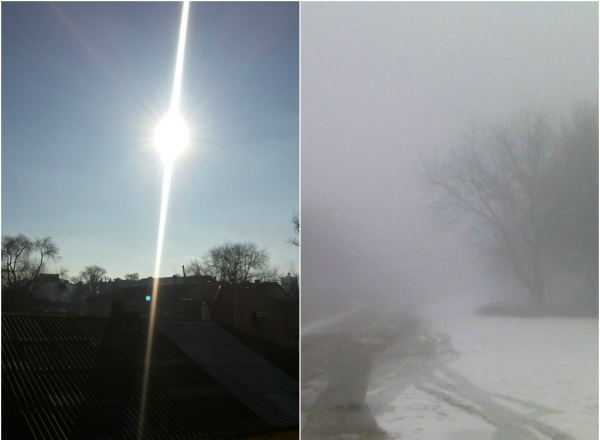 In timp ce la Chisinau a aparut soarele dupa mai multe zile in care a fost noros, la Balti a nins.