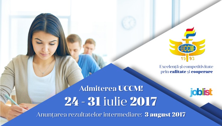 UCCM anunță începutul Admiterii 2017