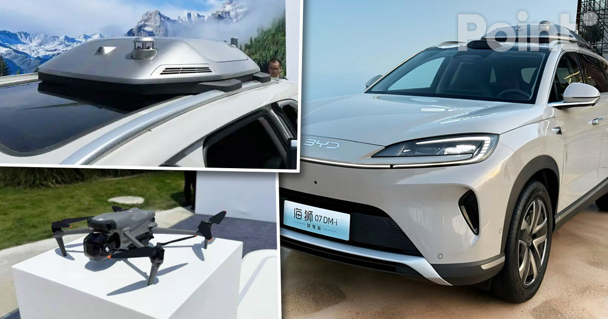 В Китае начались продажи кроссовера BYD со встроенным в крышу беспилотником.