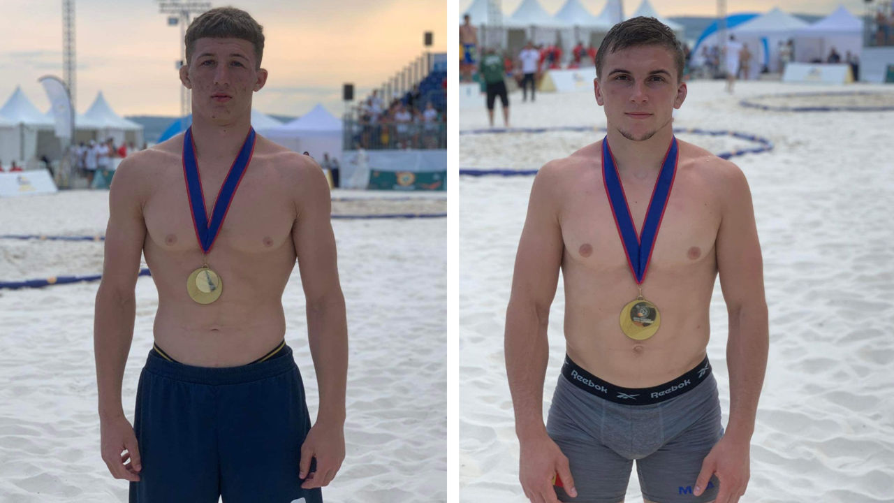Молдавские спортсмены взяли золото на чемпионате Европы по пляжной борьбе среди молодежи.