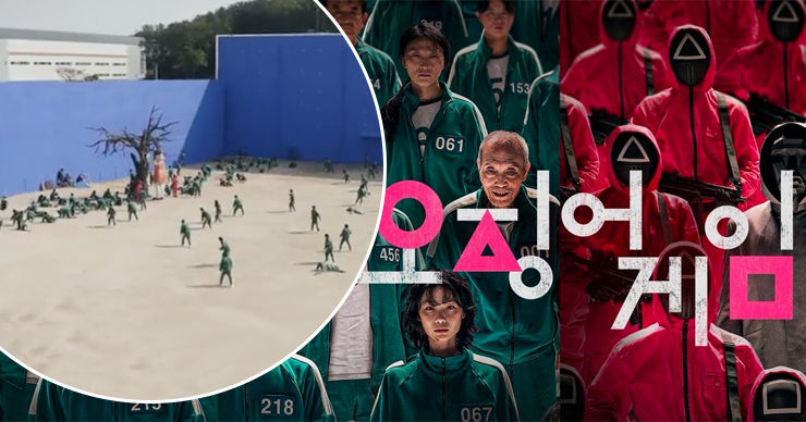 Netflix показал кадры из «Игры в кальмара» без спецэффектов. Коллаж: Point.md.