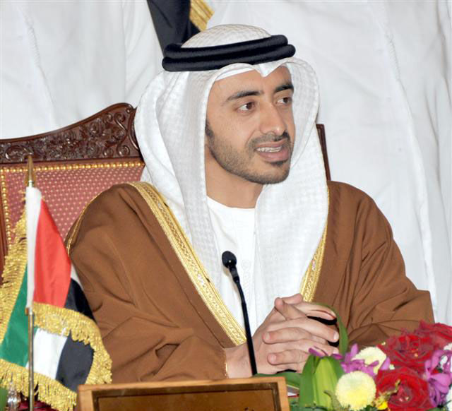Șeicul Abdullah bin Zayed Al Nahyan.