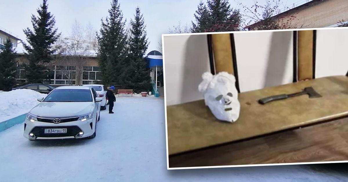 В Казахстане девятиклассник с топором и ножом ранил трех школьников. Коллаж Point.md.