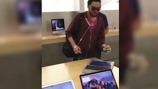 Француз разбил десятки Iphone из-за недовольства работой службы поддержки.