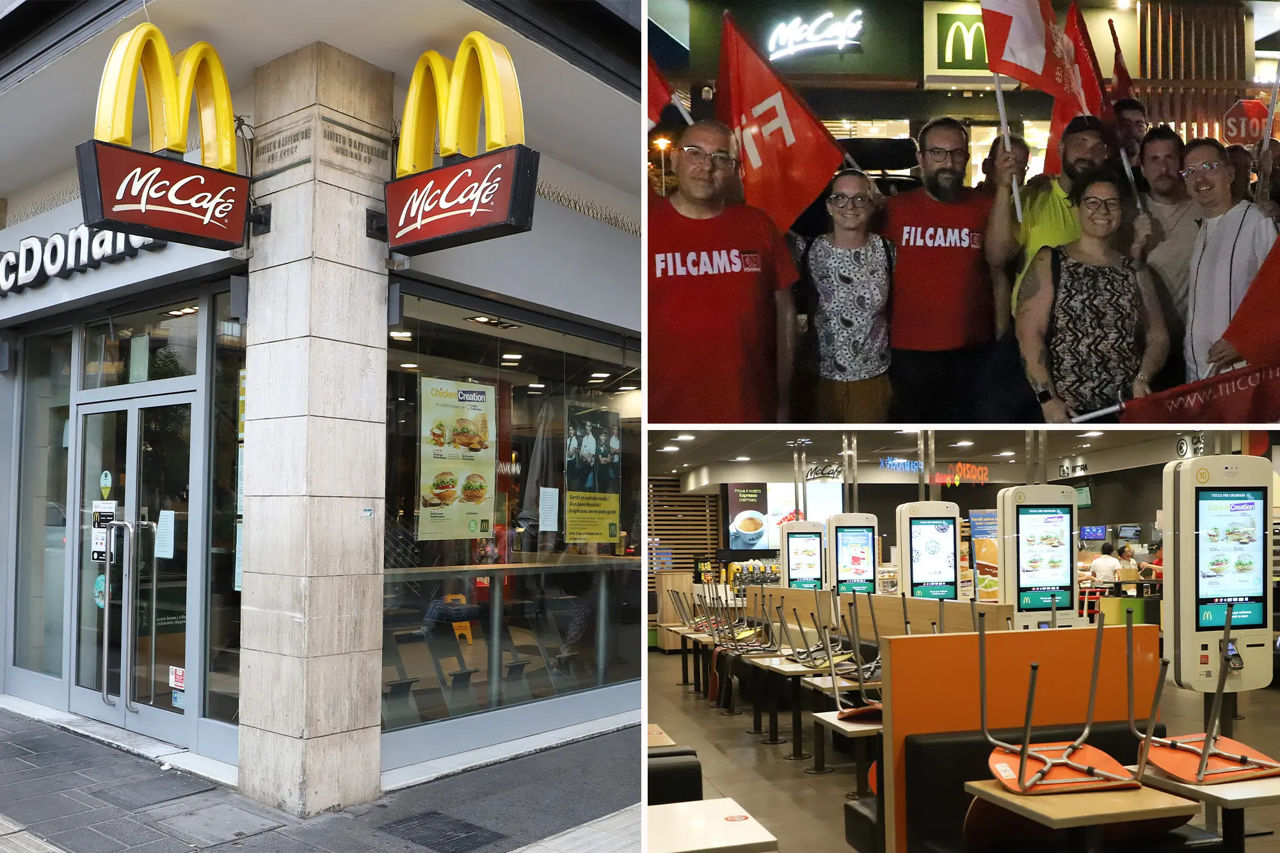 В Италии сотрудники McDonald’s объявили забастовку из-за работы без кондиционера.