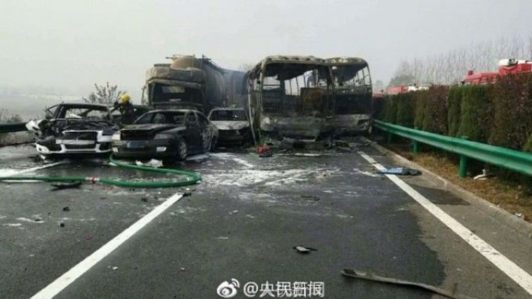 18 morţi şi 21 de răniţi într-un carambol pe o autostradă din estul Chinei. 