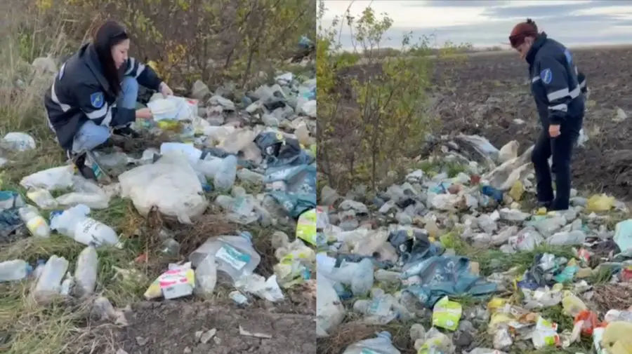 O gunoiște neautorizată a apărut peste noapte la Ocnița.