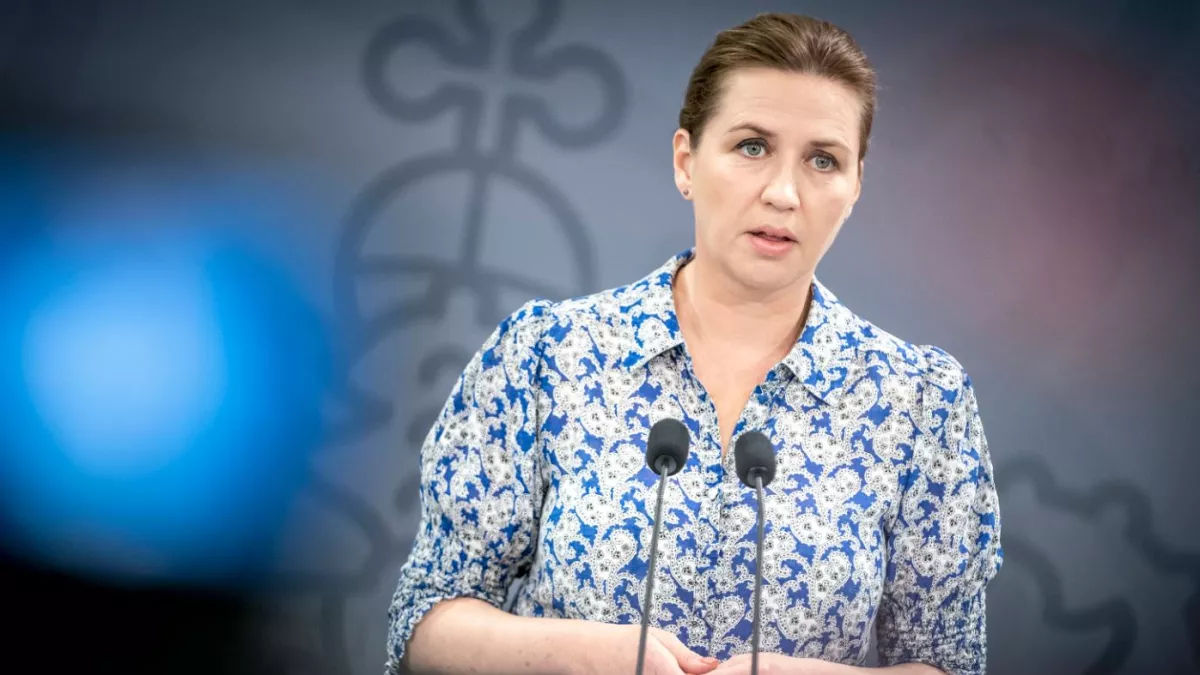 Prim-ministrul danez, Mette Frederiksen.