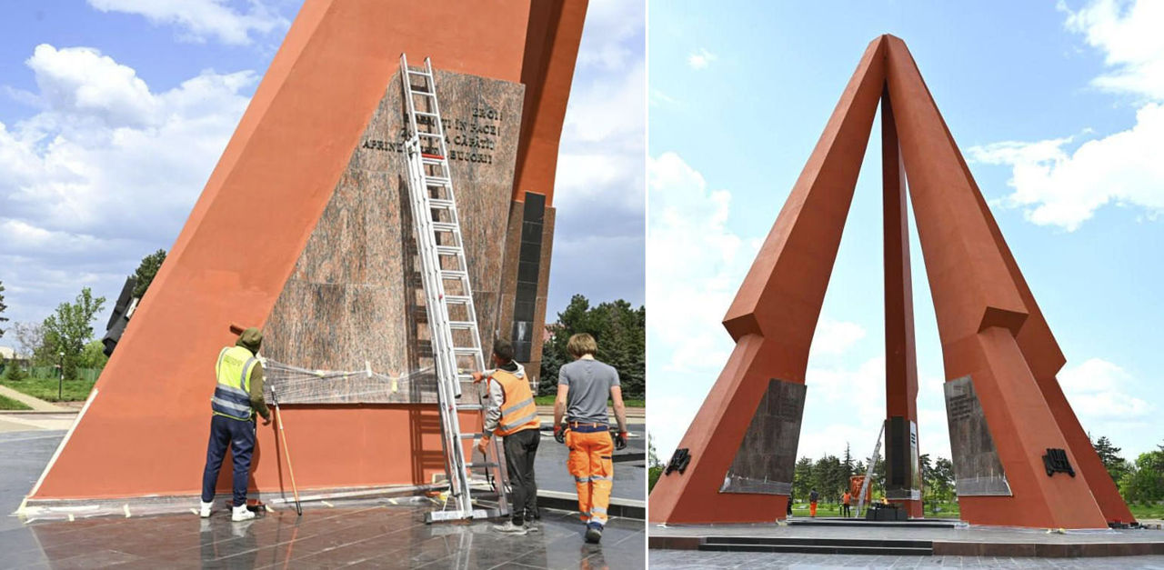 Lucrările de reabilitare ale Complexului Memorial Eternitate din Capitală, aproape finalizate.