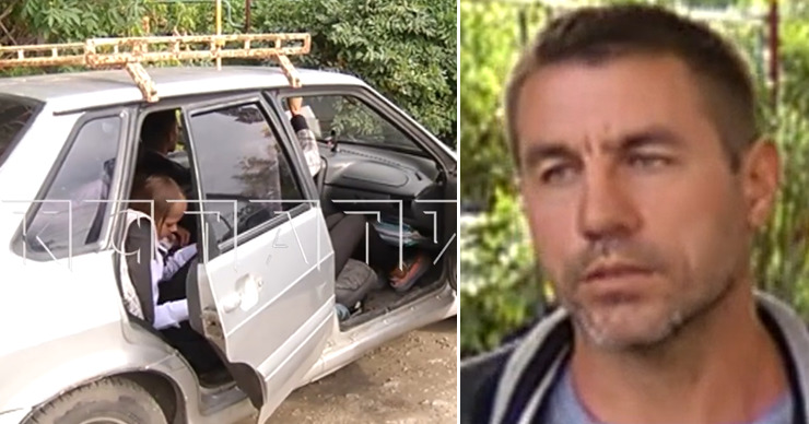 Гражданин Молдовы в России живет с женой и детьми в машине. Коллаж: Point.md.