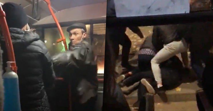 В Кишинёве два пассажира подрались из-за конфликта в троллейбусе. Коллаж: Point.md