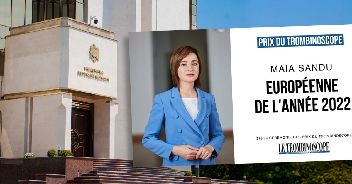 Санду признана “Европейской личностью 2022 года” по версии Trombinoscope.
