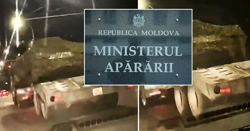 Минобороны: Бронемашину перевозили трейлером, чтобы не повредить дорогу. Фото: Point.md