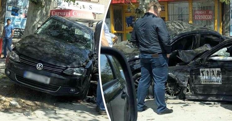 В столице произошло ДТП: водители двух BMW не поделили дорогу. Коллаж: Point.md