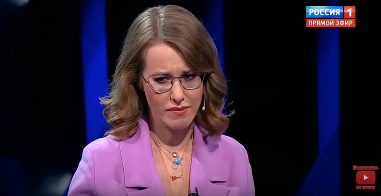 Pe final de campanie, Ksenia Sobchak a început să plângă în emisie directă.