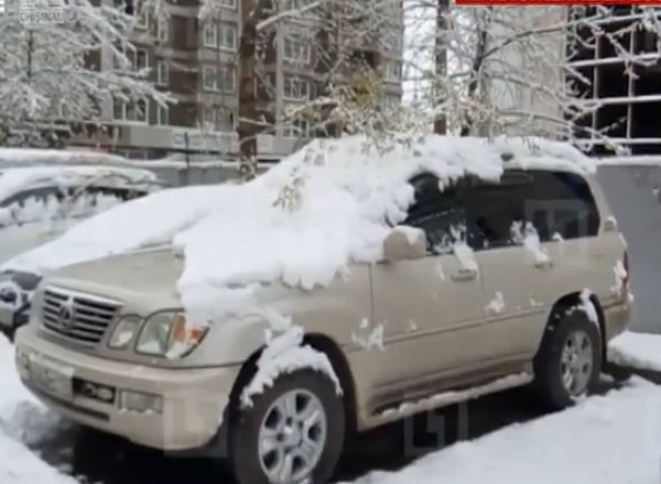 In orasul rus Krasnoiarsk a nins in luna mai.