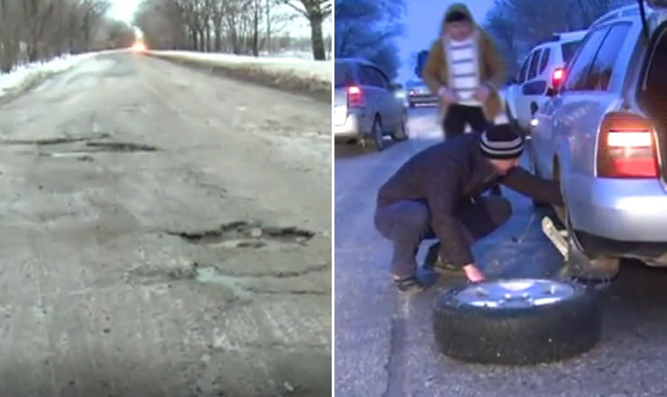 Ce a păţit un şofer ghinionist din Cimişlia la intrarea în Capitală. Foto Point