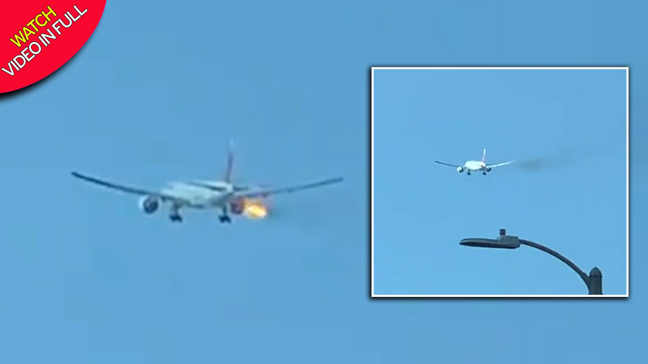 Двигатель Boeing-777 загорелся после вылета из Лос-Анджелеса.