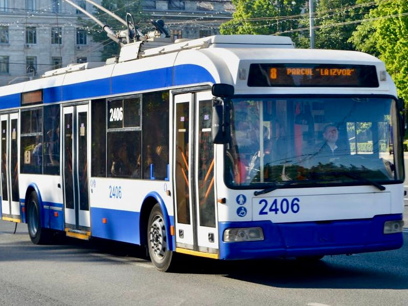 Circulația troleibuzelor, paralizată din cauza întreruperii de energie electrică la Buiucani.