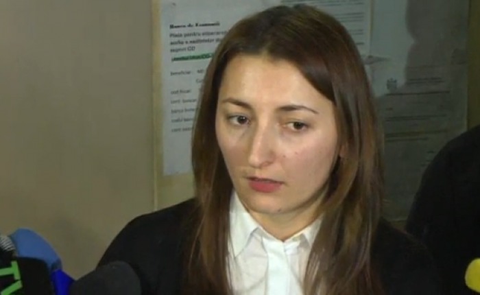 Adriana Bețișor, care susține că este ”investigat orice cuvânt rostit de Ilan Shor” la conferința de presă. Foto: unimedia.info