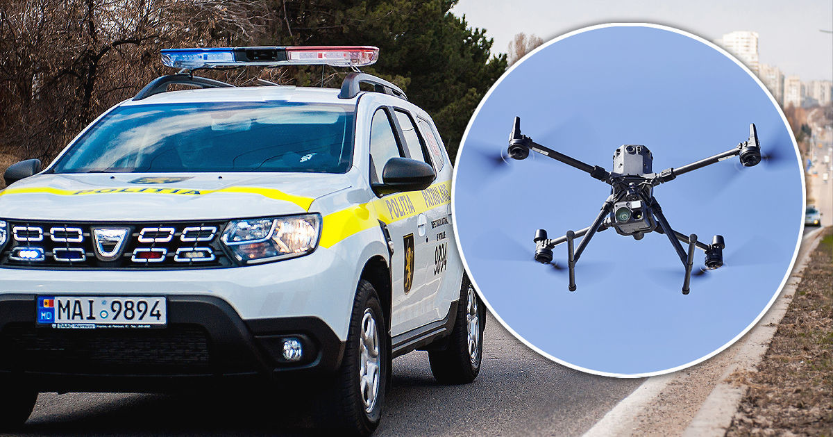 Poliția folosește drone pentru a depista șoferii cu telefonul la volan.