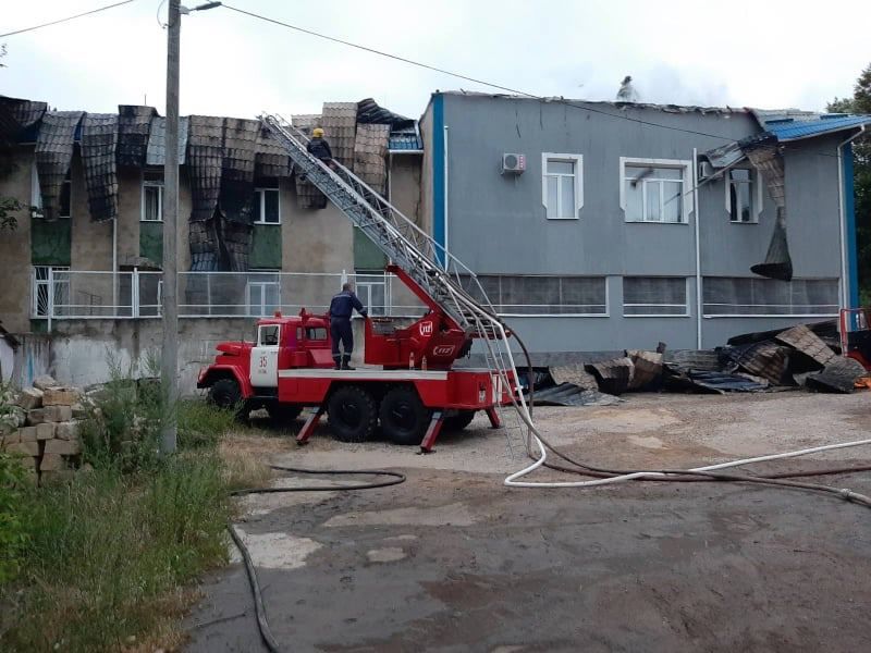 В инспекторате полиции Резины произошел сильный пожар.