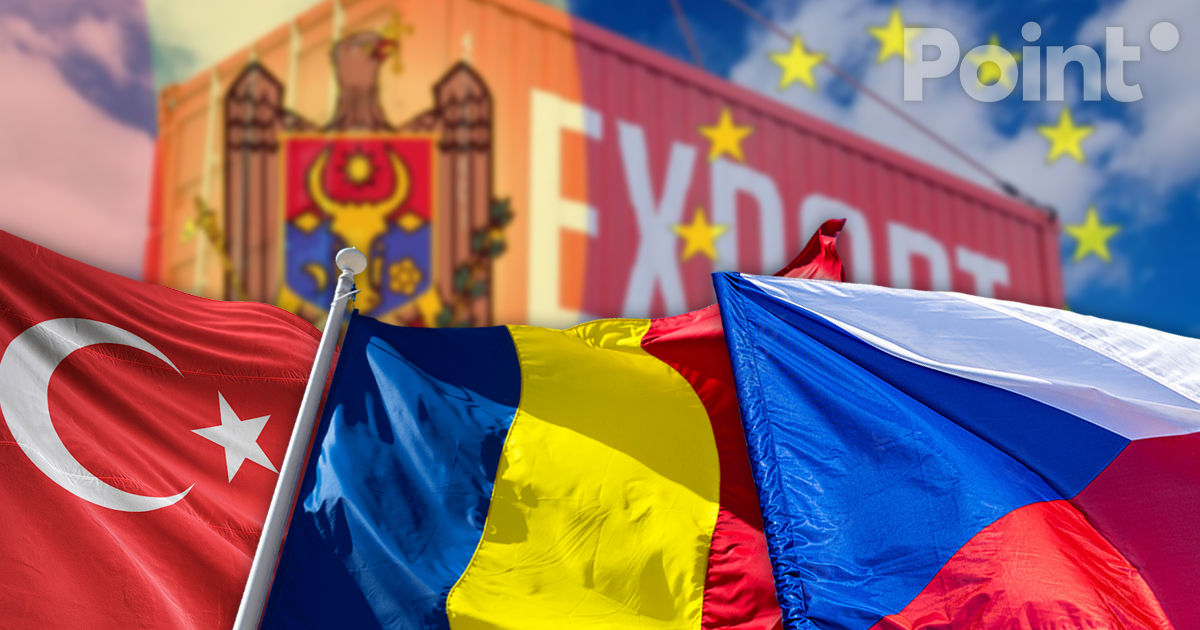 România, Turcia și Cehia, principalele piețe de desfacere pentru exporturile moldovenești.