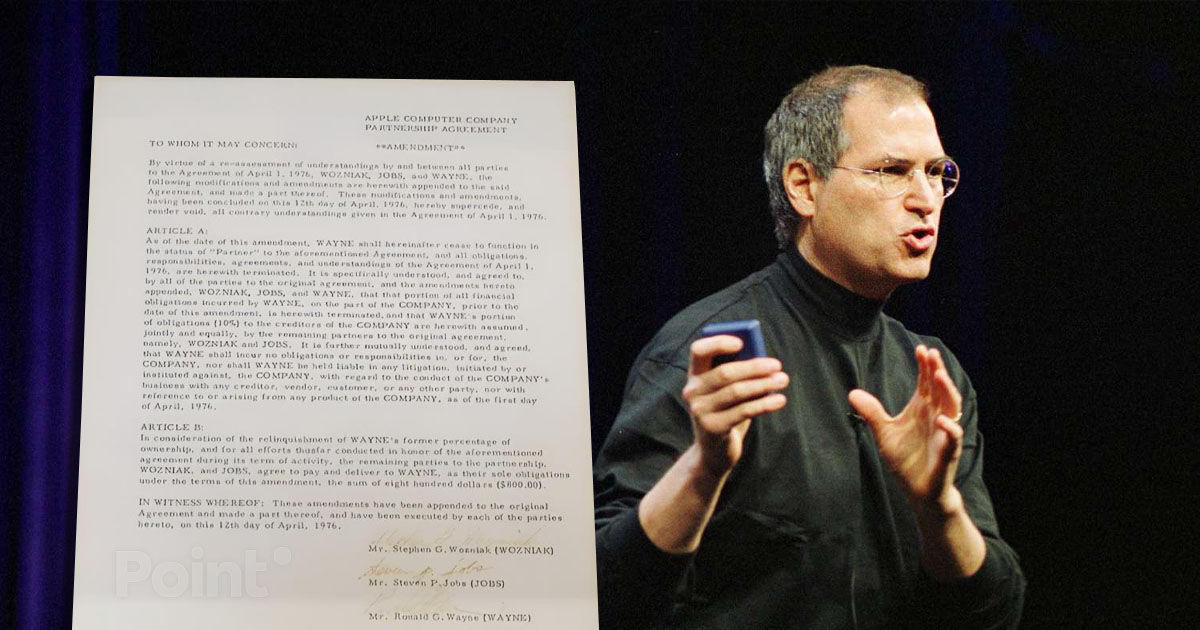 Документ об основании Apple с подписью Джобса выставят на аукцион: оценивается в $4 миллиона.
