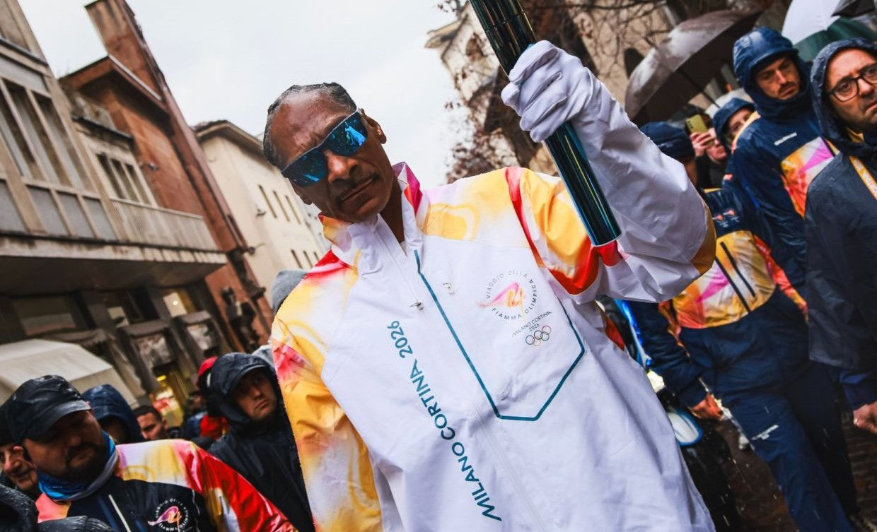 Snoop Dogg a participat la ștafeta torței olimpice.