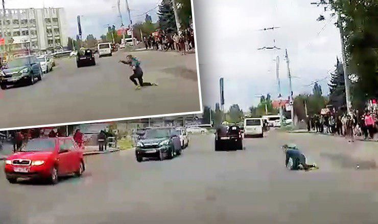В Кишиневе мальчик перебегал дорогу и упал перед автомобилем.