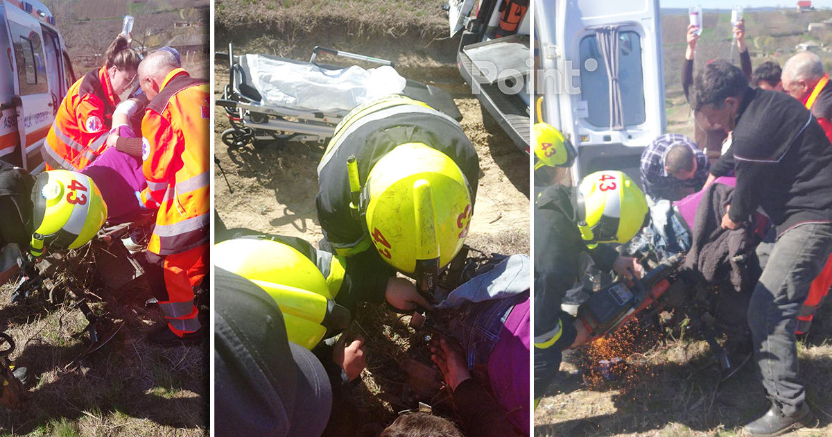 Un tânăr de 20 de ani, prins între frezele unui motocultor la Telenești.