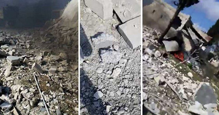 Опубликовано видео последствий обстрела территории Сирии Турцией. Фото: Point.md.