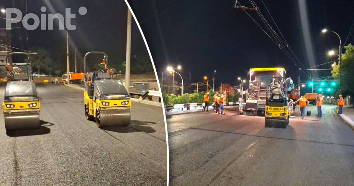 Lucrările de asfaltare pe șoseaua Hâncești continuă.