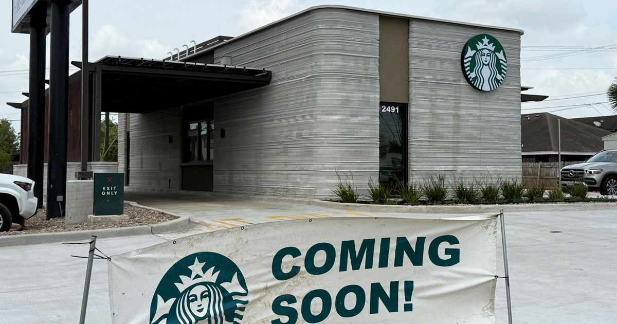 В США откроется первый Starbucks, напечатанный на 3D-принтере.