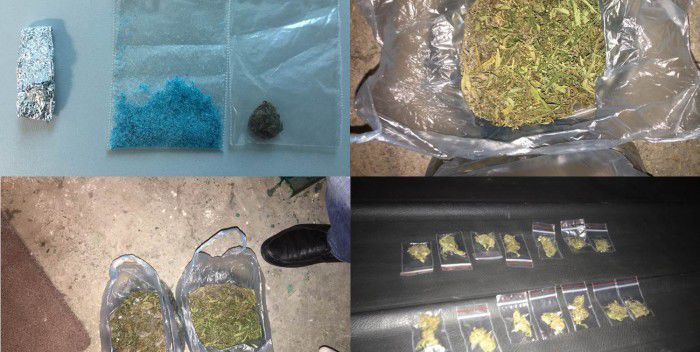 Poliţia a ridicat circa un kilogram de marihuana, două grame de amfetamină, dar și alte substanțe interzise.