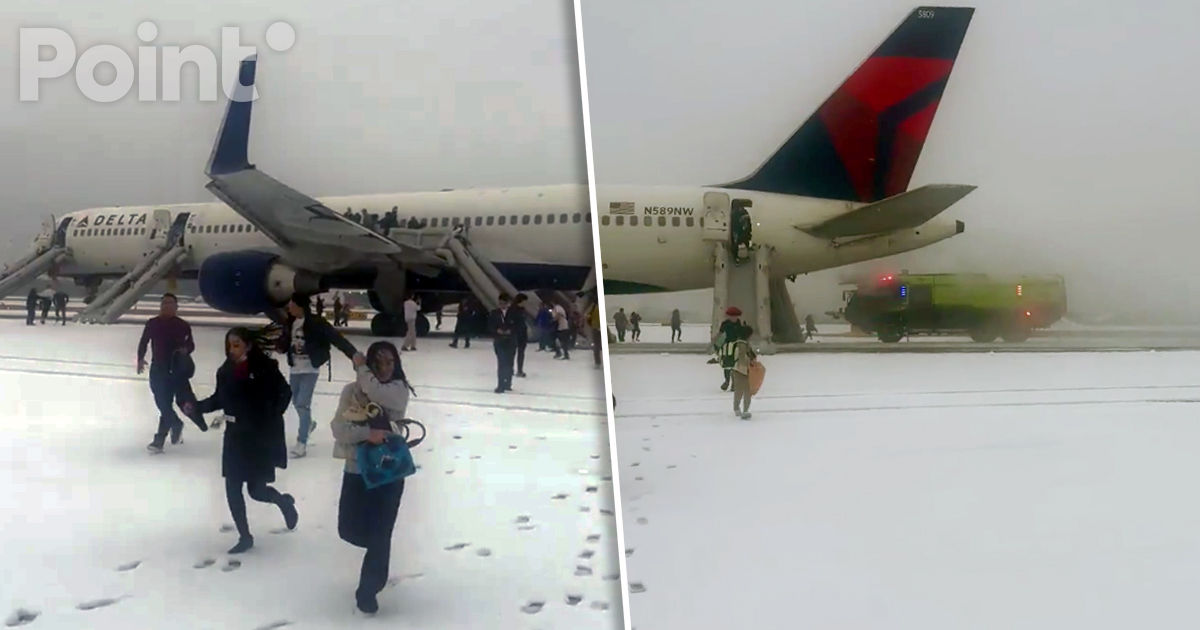 Un avion Delta a luat foc pe pistă în SUA: S-a efectuat o evacuare de urgență.