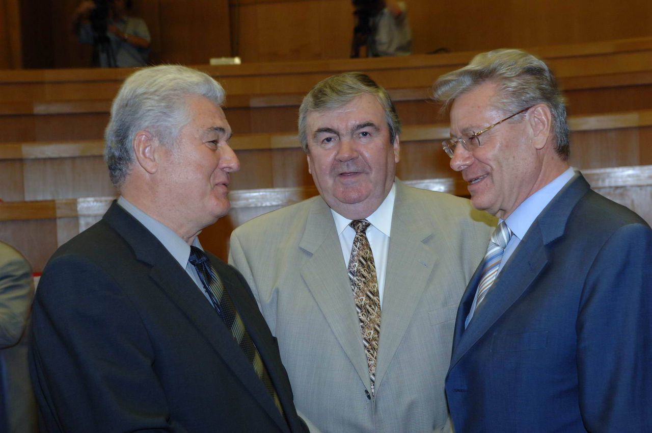 Президенты Молдовы Воронин, Снегур, Лучинский.