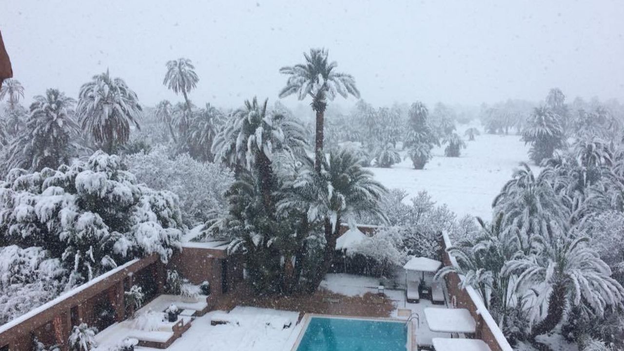Zăpadă lângă deşert. În Maroc nu mai ninsese de 60 de ani. Foto: viknaodessa.od.ua