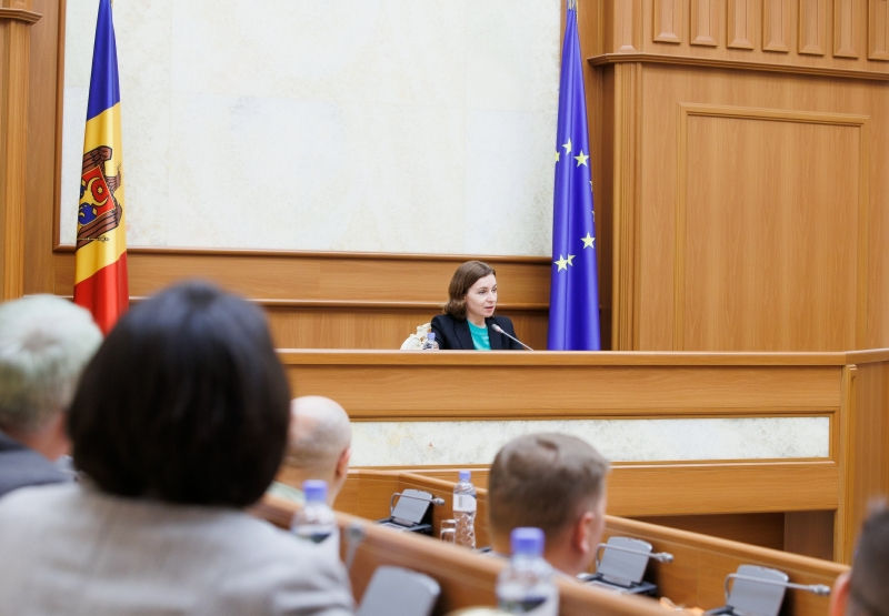 Майя Санду обсудила с представителями прессы собрание "Европейская Молдова".