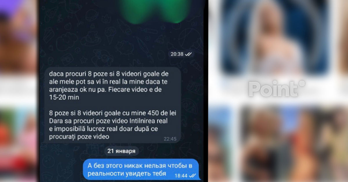 Servicii intime pentru 500 de lei. O tânără din Chișinău, în vizorul Poliției.